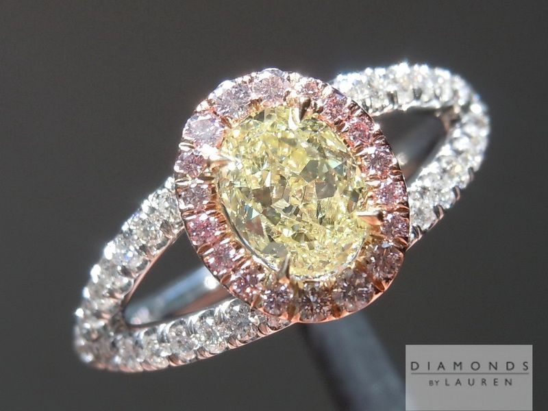 natural yellow diamond ring