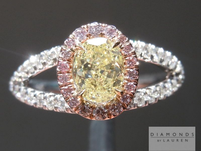 natural yellow diamond ring
