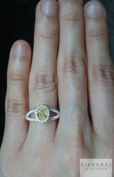 natural yellow diamond ring