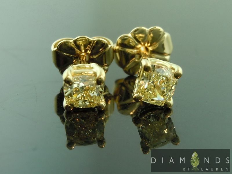 yellow diamond earrings