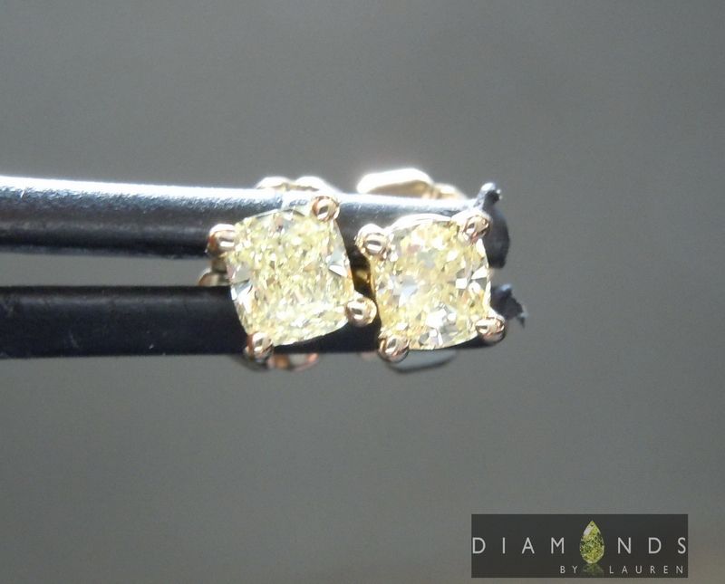 yellow diamond earrings