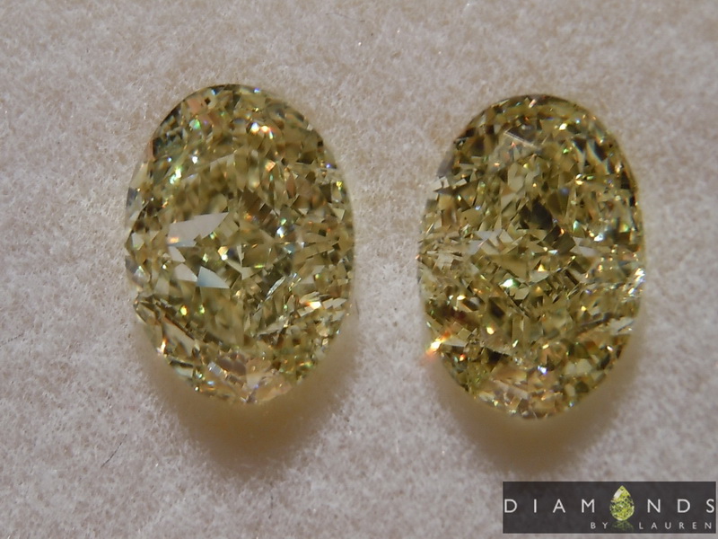 2.19ctw W-X VS1-SI1 Oval Shape Diamond Earrings R9071