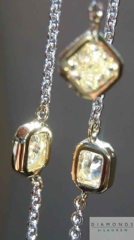 natural yellow diamond necklace