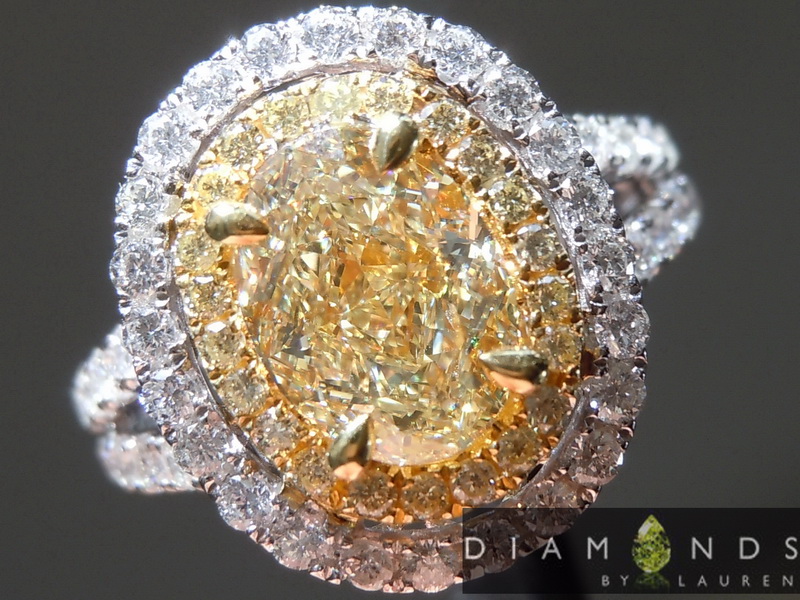natural yellow diamond ring