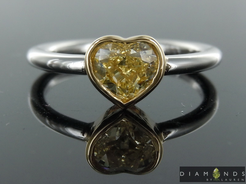 natural yellow diamond ring