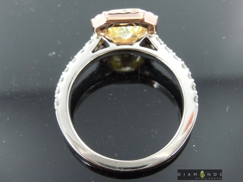 natural yellow diamond ring