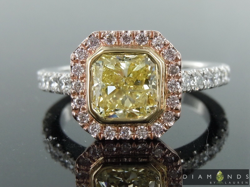 natural yellow diamond ring