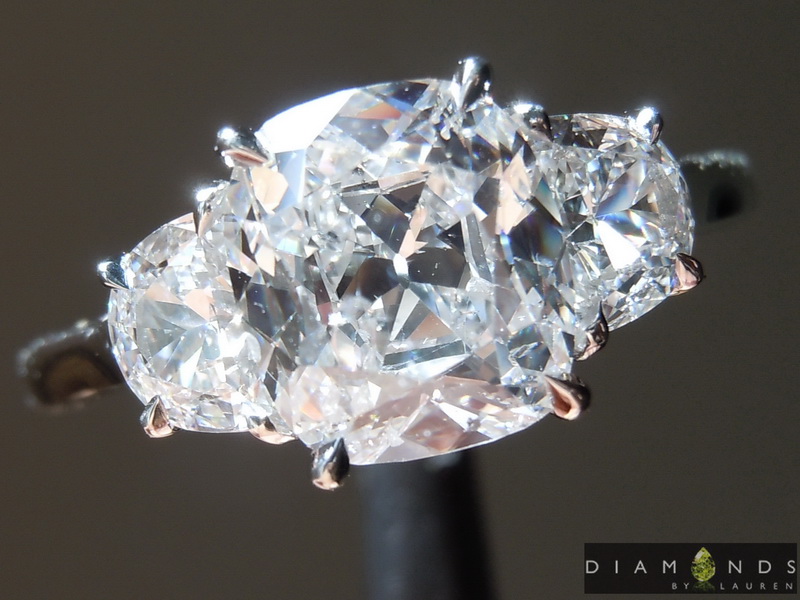 three stone diamond ring