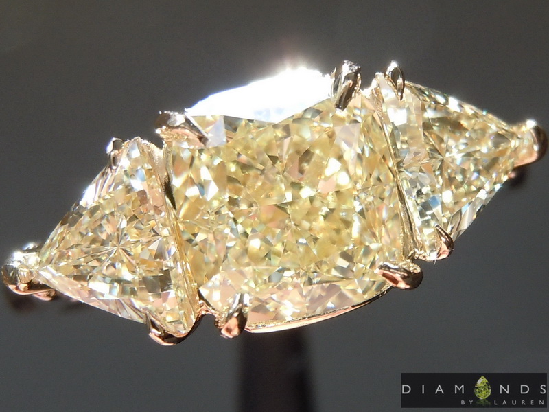 natural yellow diamond ring
