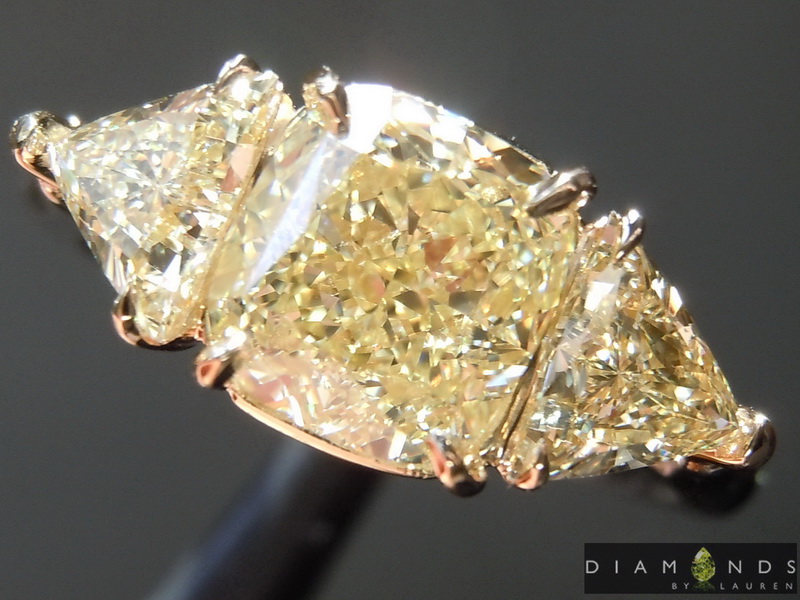 natural yellow diamond ring