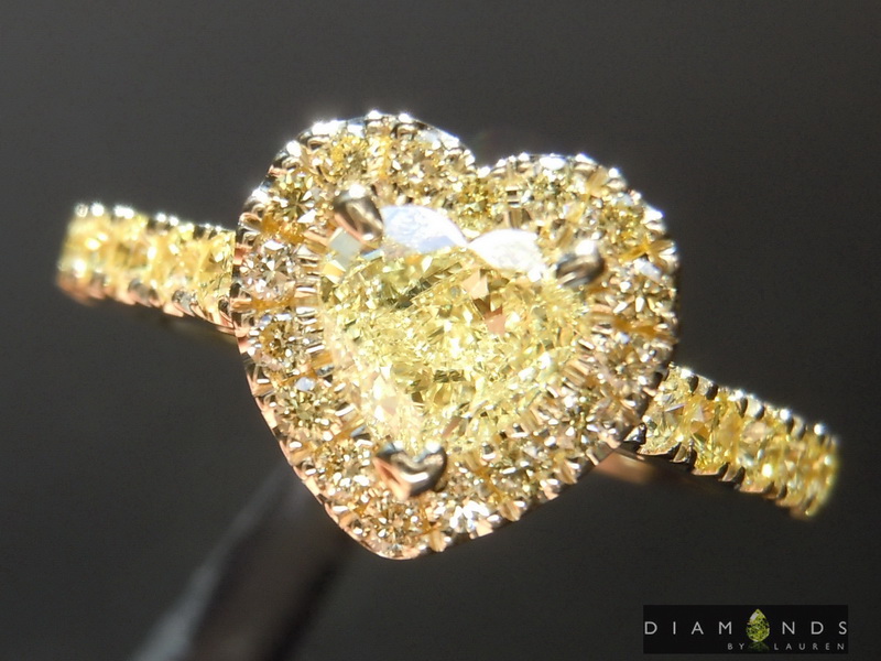 natural yellow diamond ring