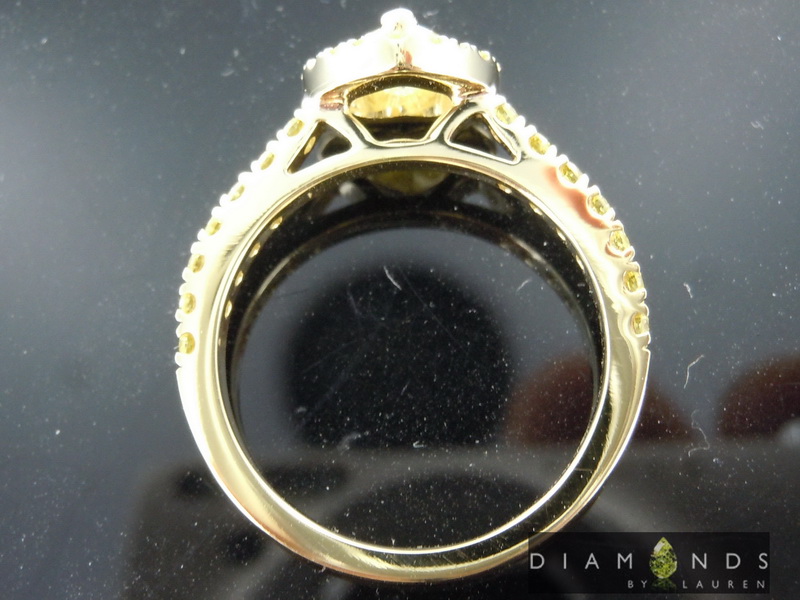 natural yellow diamond ring