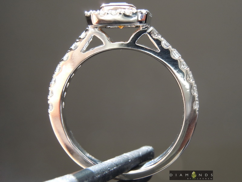 natural orange diamond ring