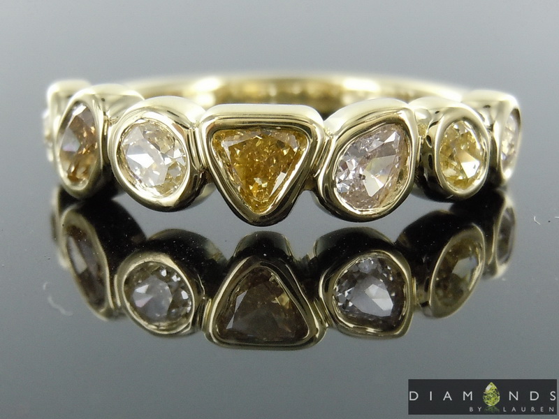 natural yellow diamond ring
