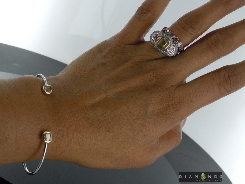natural yellow diamond bracelet