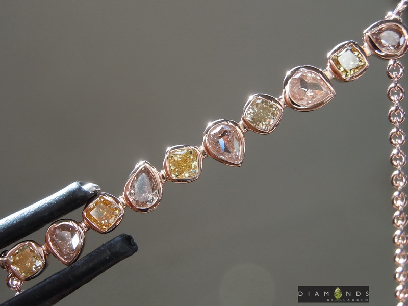 pink diamond necklace