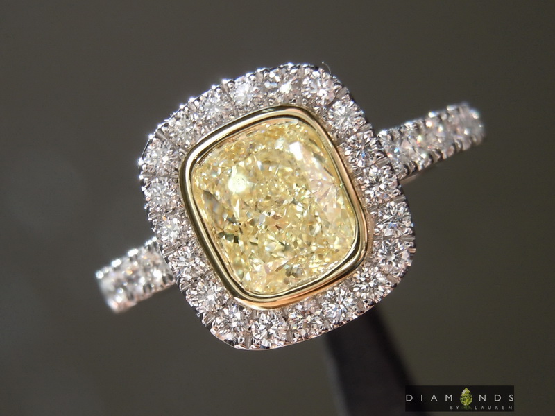 natural yellow diamond ring