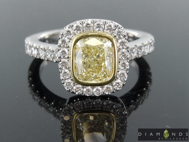 natural yellow diamond ring