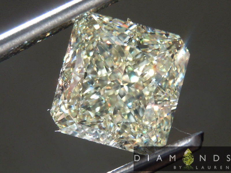 SOLD.....4.01ct W-X VVS1 Radiant Cut Diamond R9288