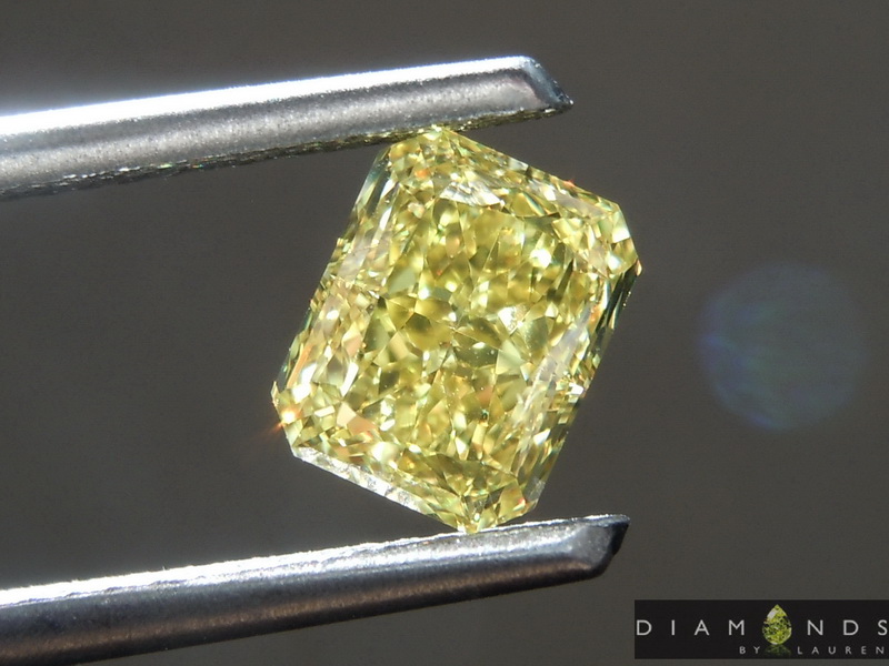 1.30ct Intense Yellow VS1 Radiant Cut Diamond R9304
