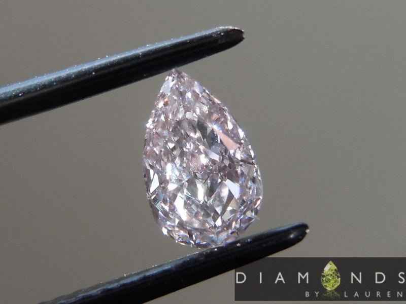 SOLD...0.53ct Pink VS1 Pear Shape Diamond R9310