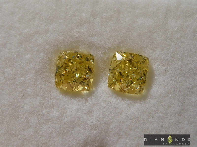 yellow diamond earrings