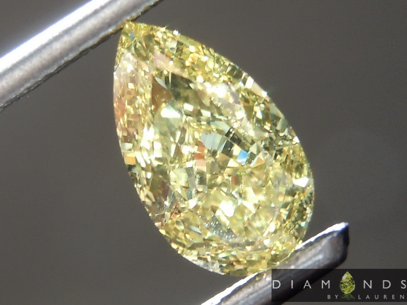 1.19ct Intense Yellow SI1 Pear Shape Diamond R9328