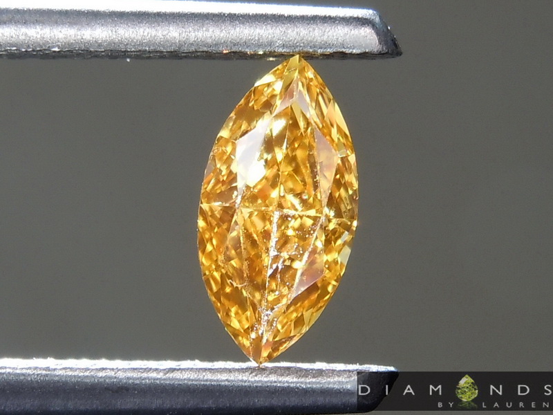 0.45ct Orange VS2 Marquise Diamond R9329
