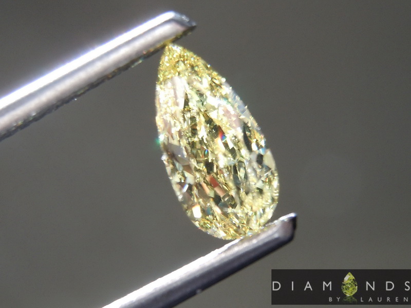 2.01 Intense Yellow I1 Pear Shape Diamond Earrings R9330