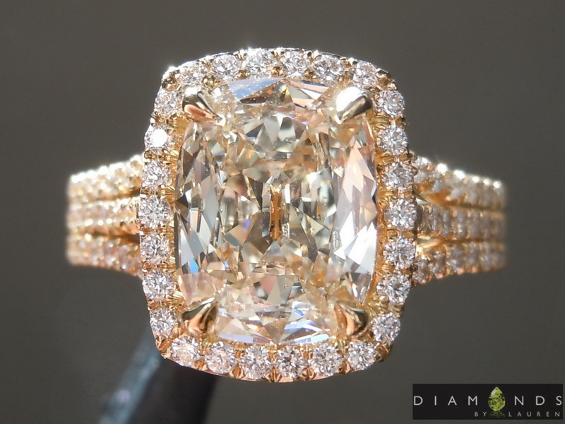 1.70ct J SI1 Cushion Cut Diamond Ring R9335