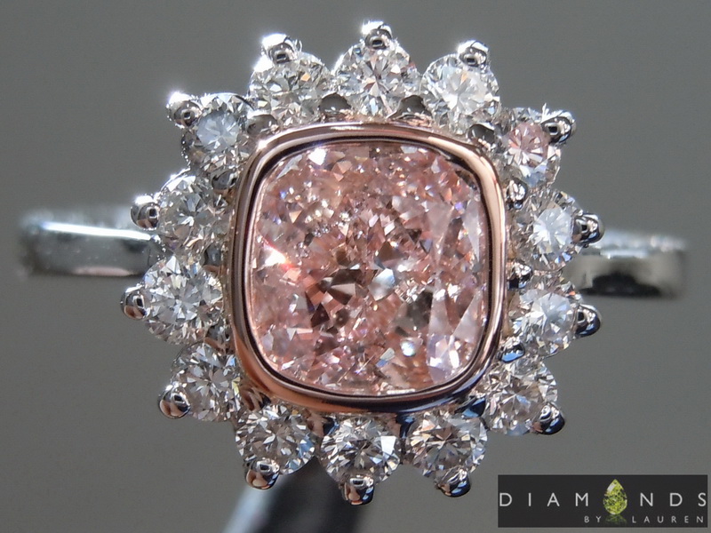 natural pink diamond ring