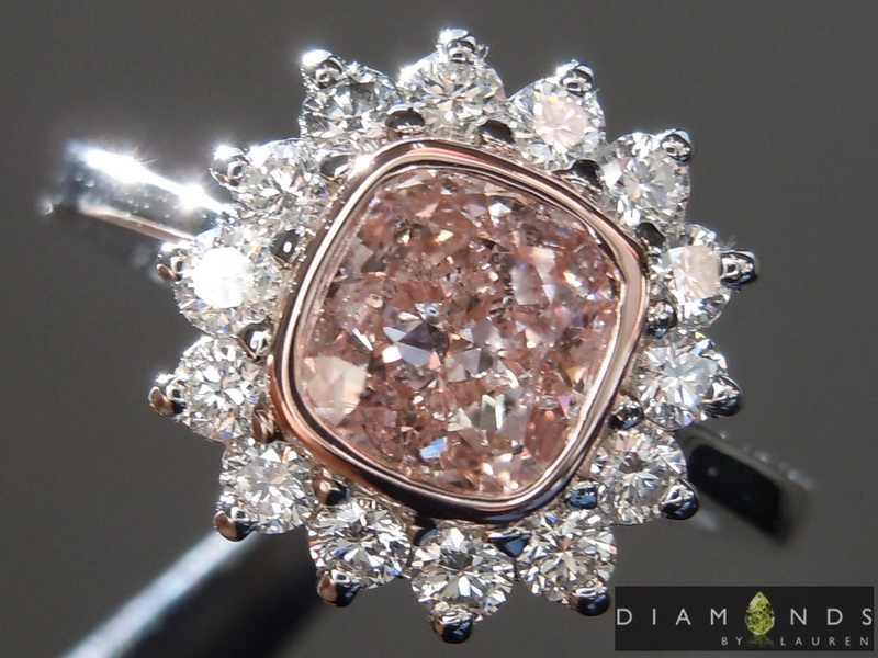natural pink diamond ring