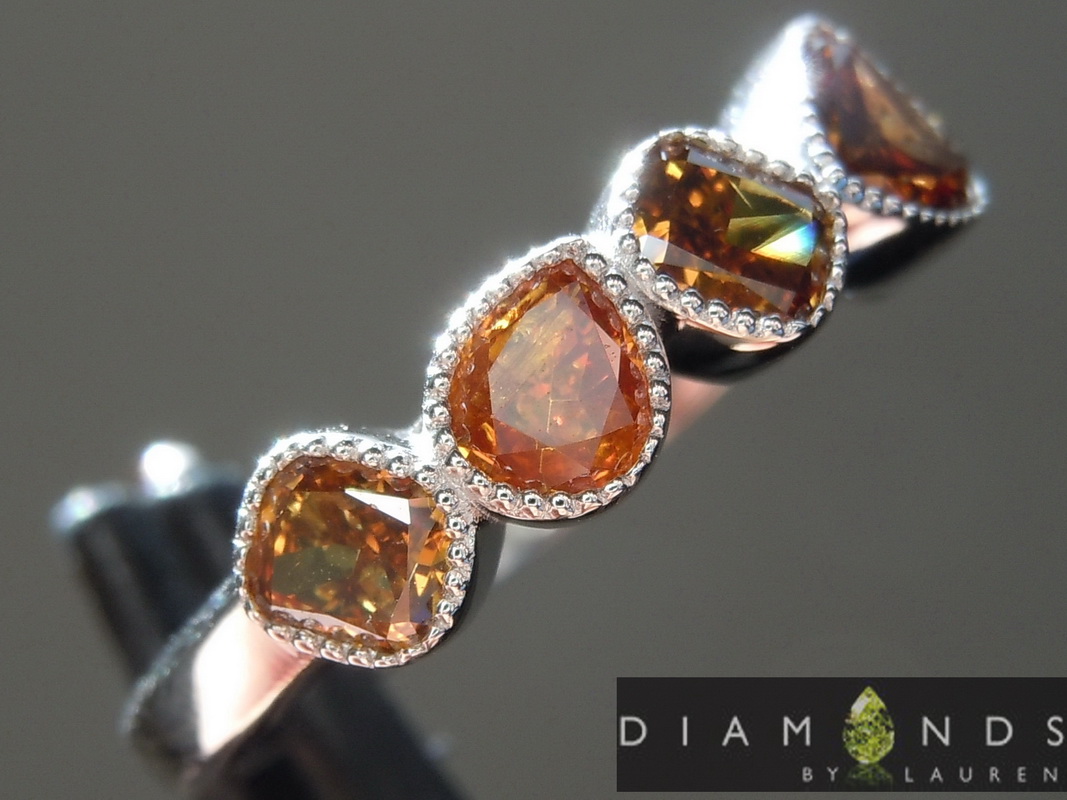 orange diamond ring