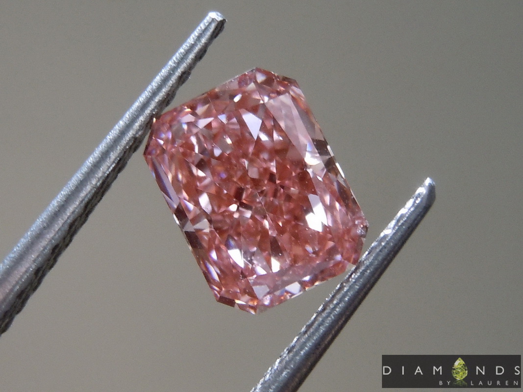 1.01ct Pink VS2 Radiant Lab Grown Diamond