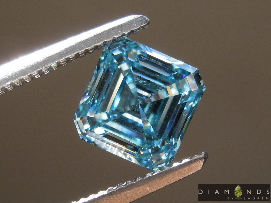 blue lab grown diamond