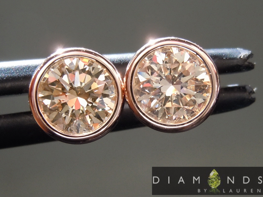 brown diamond earrings