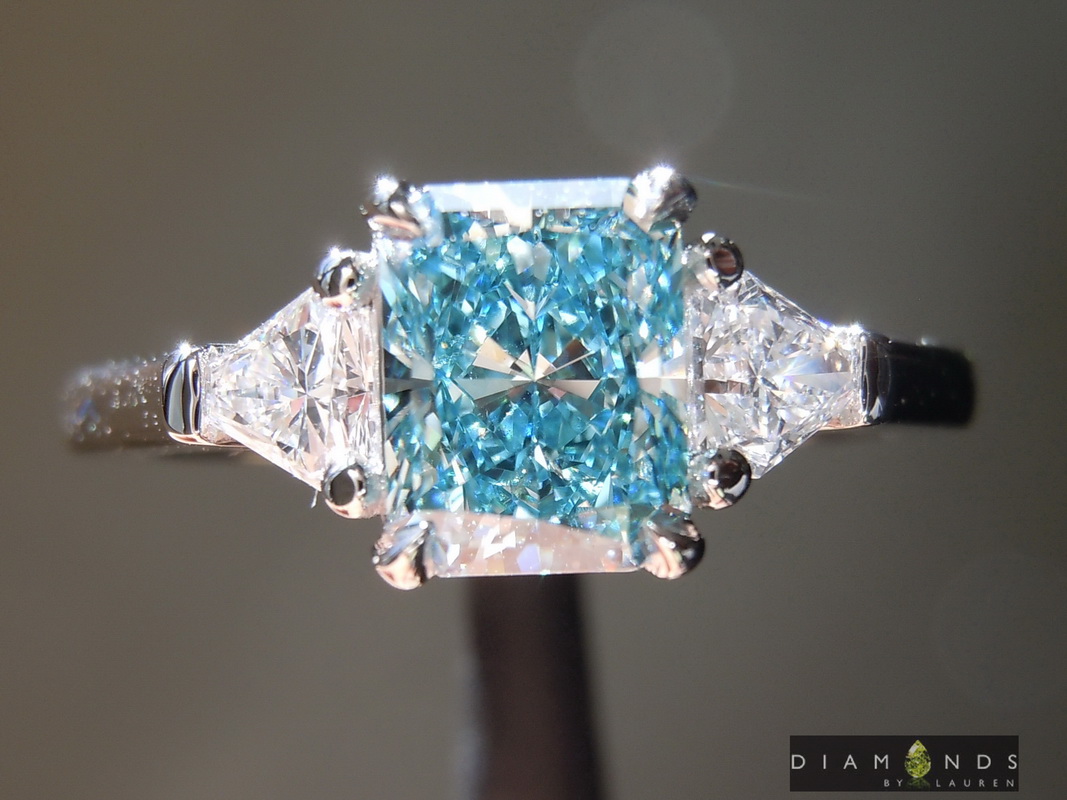 blue diamond ring