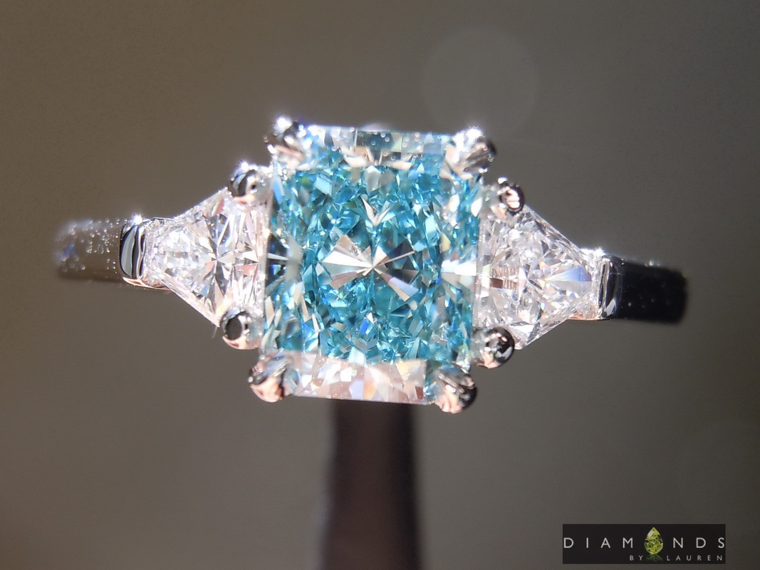 blue diamond ring
