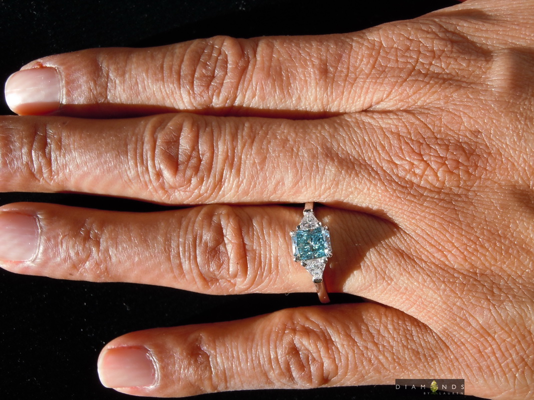 blue diamond ring