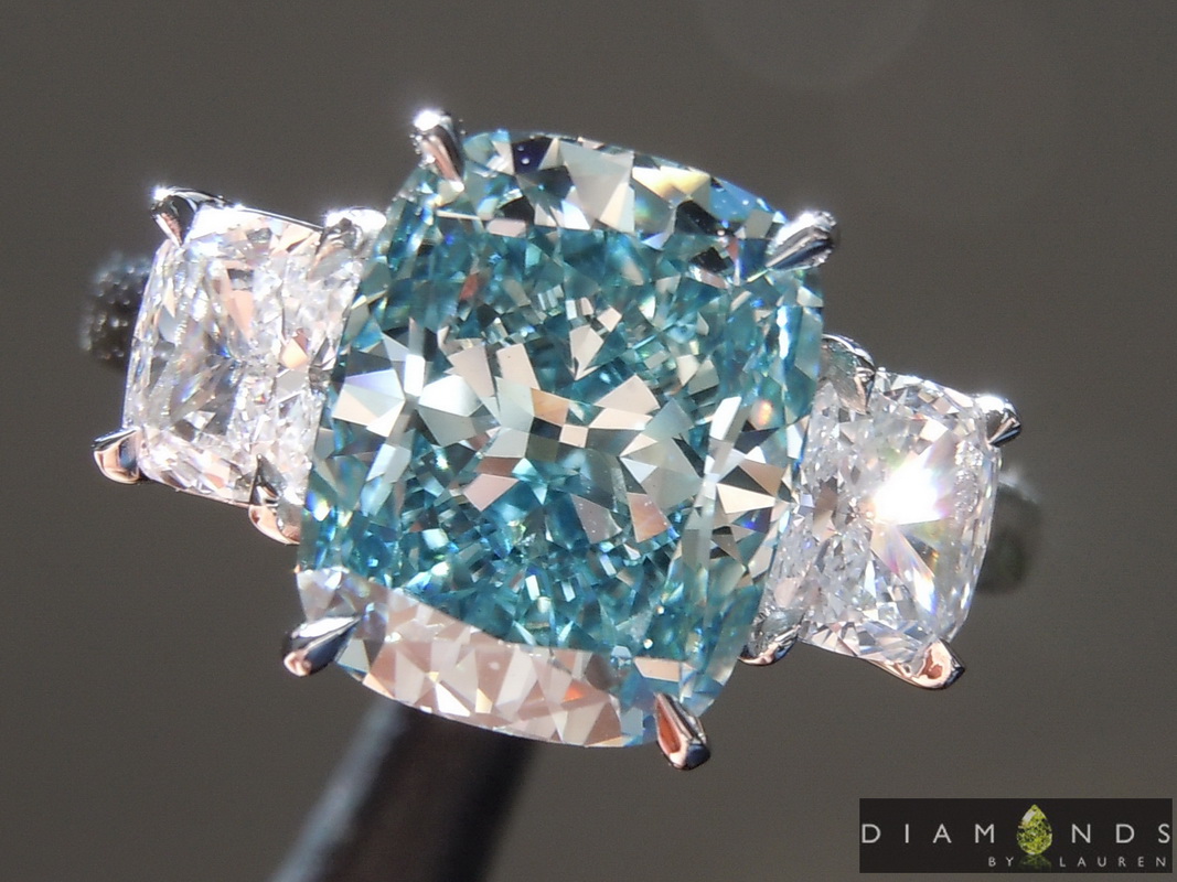 blue diamond ring