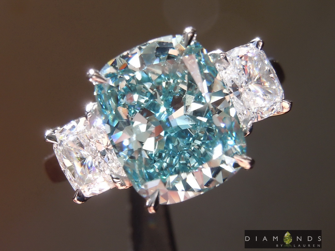 blue diamond ring