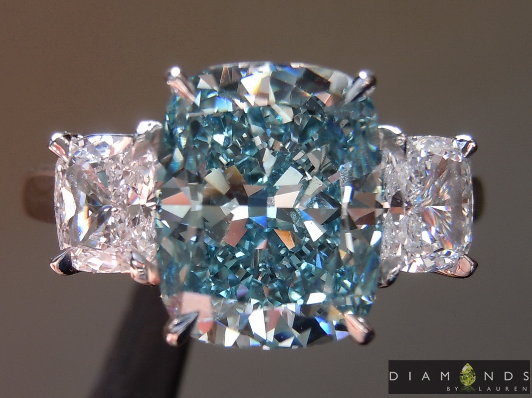 blue diamond ring
