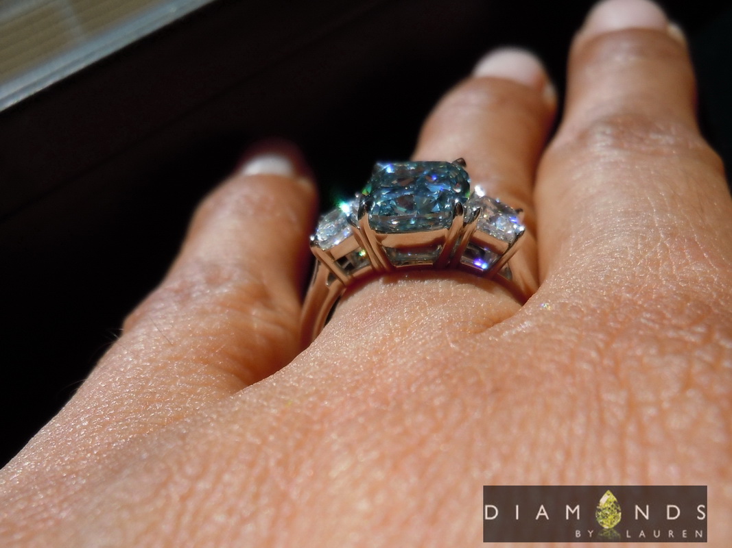 blue diamond ring