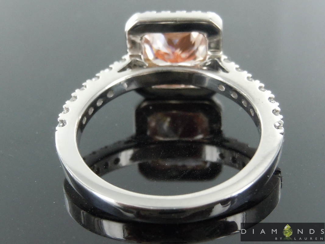 lab pink diamond ring