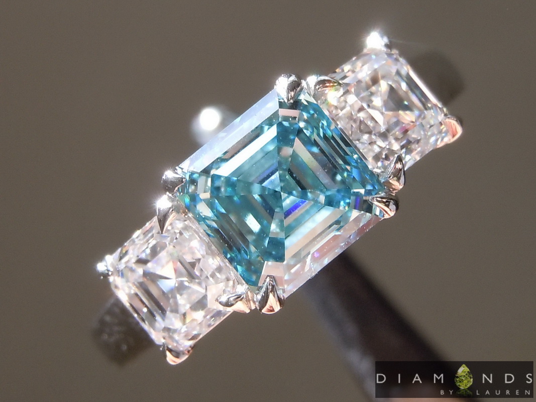 blue diamond ring