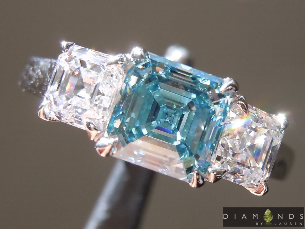 blue diamond ring