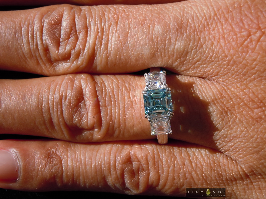 blue diamond ring