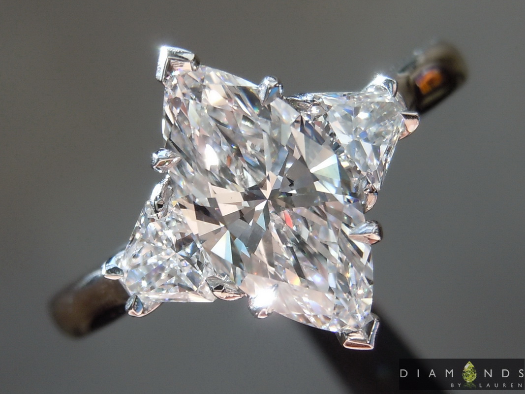 colorless lab diamond ring