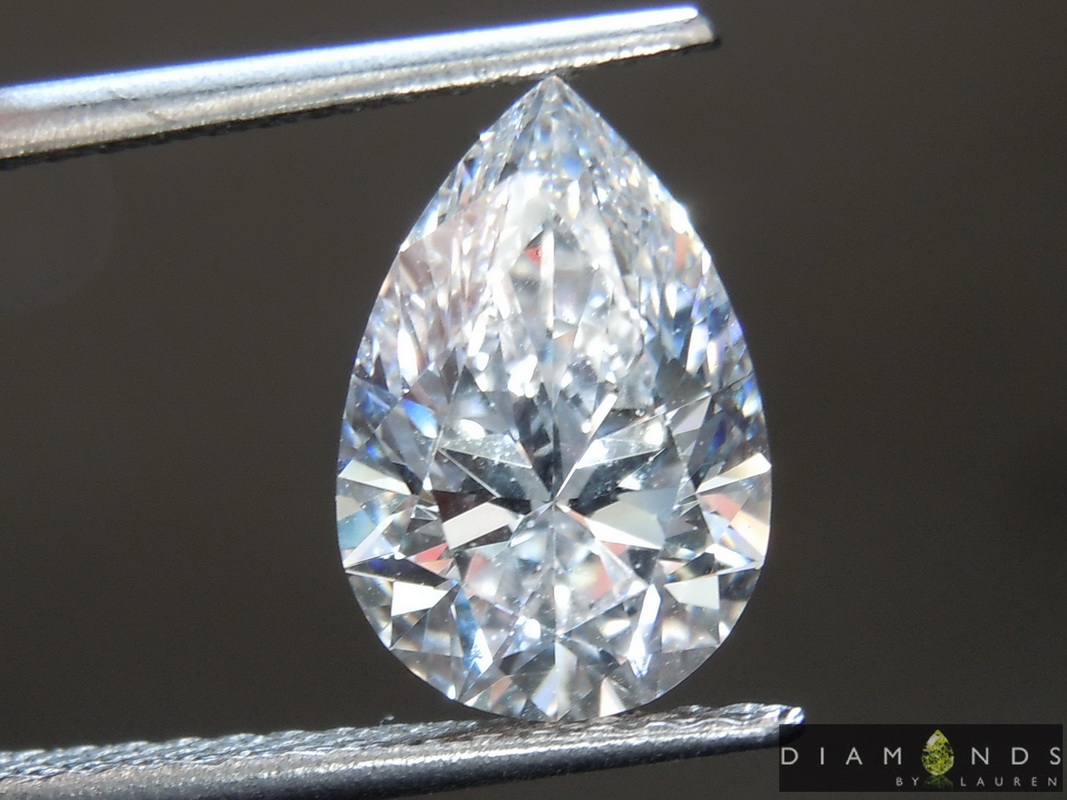1.55ct D VVS2 Pear Shape Lab Grown Diamond R9476