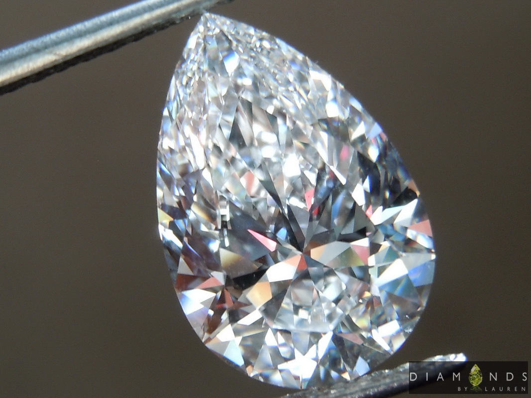 2.69ct E VS2 Pear Shape Lab Grown Diamond R9495